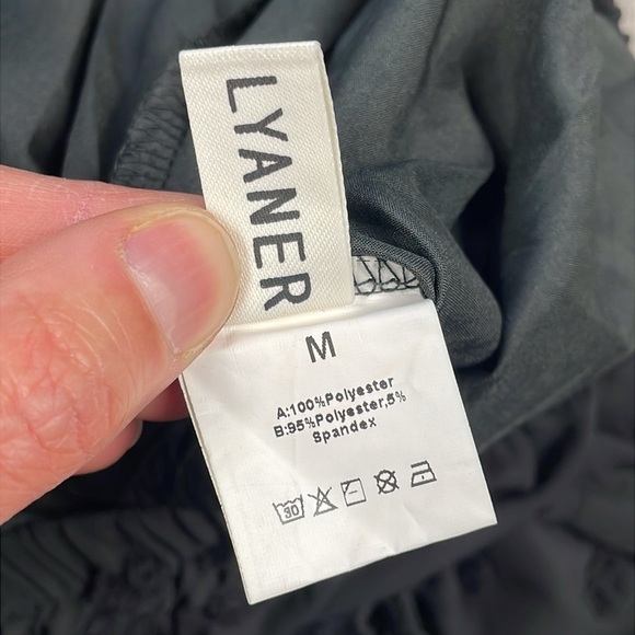 New Lyaner Tulle Polka Dot High Low 2 Piece Set Skirt Crop Top Black Sz M - Picture 8 of 11